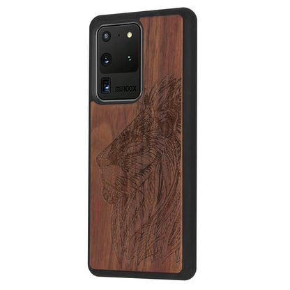 Löwen Eden Case aus Nussholz für das Samsung Galaxy S20 Ultra