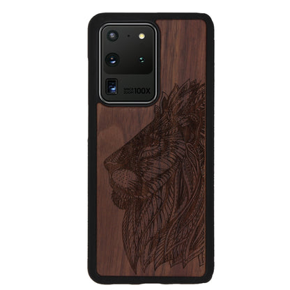 Löwen Eden Case aus Nussholz für das Samsung Galaxy S20 Ultra