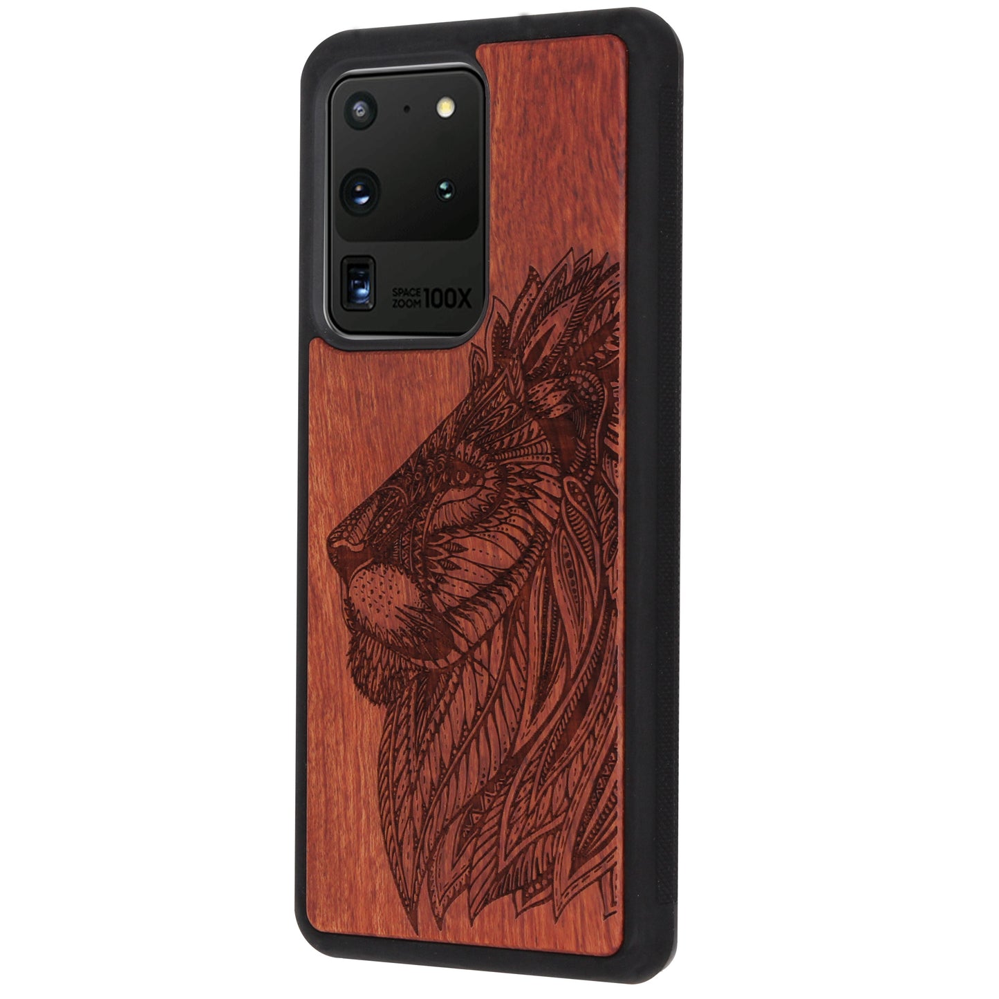 Löwen Eden Case aus Rosenholz für das Samsung Galaxy S20 Ultra