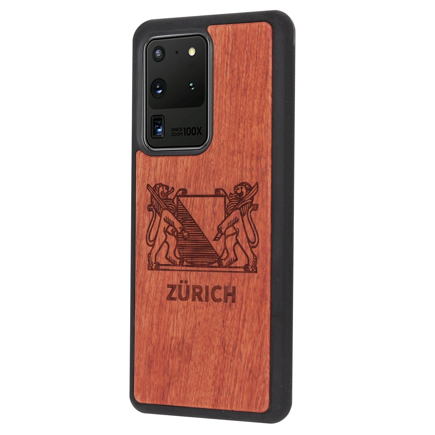 Zurich Coat of Arms Eden Case made with Rosewood for the Samsung Galaxy S20 Ultra