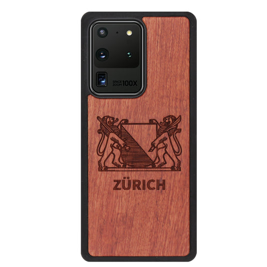 Zürich Wappen Eden Case aus Rosenholz für das Samsung Galaxy S20 Ultra