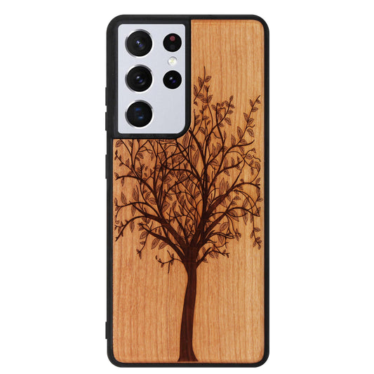 Tree of Life Eden Case made of cherry wood for the Samsung Galaxy S22 Ultra