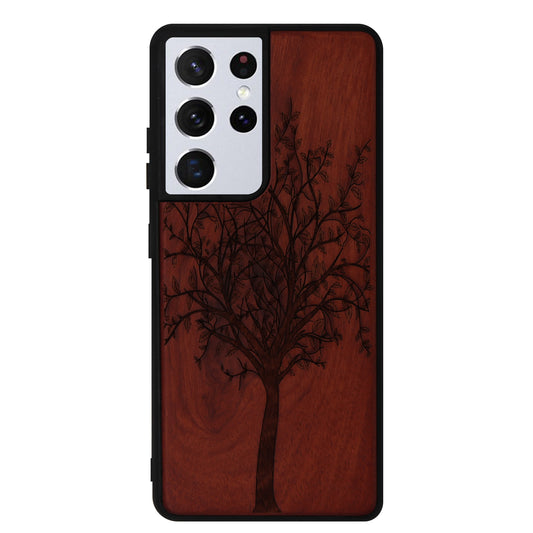 Tree of Life Eden Case made of rosewood for the Samsung Galaxy S22 Ultra