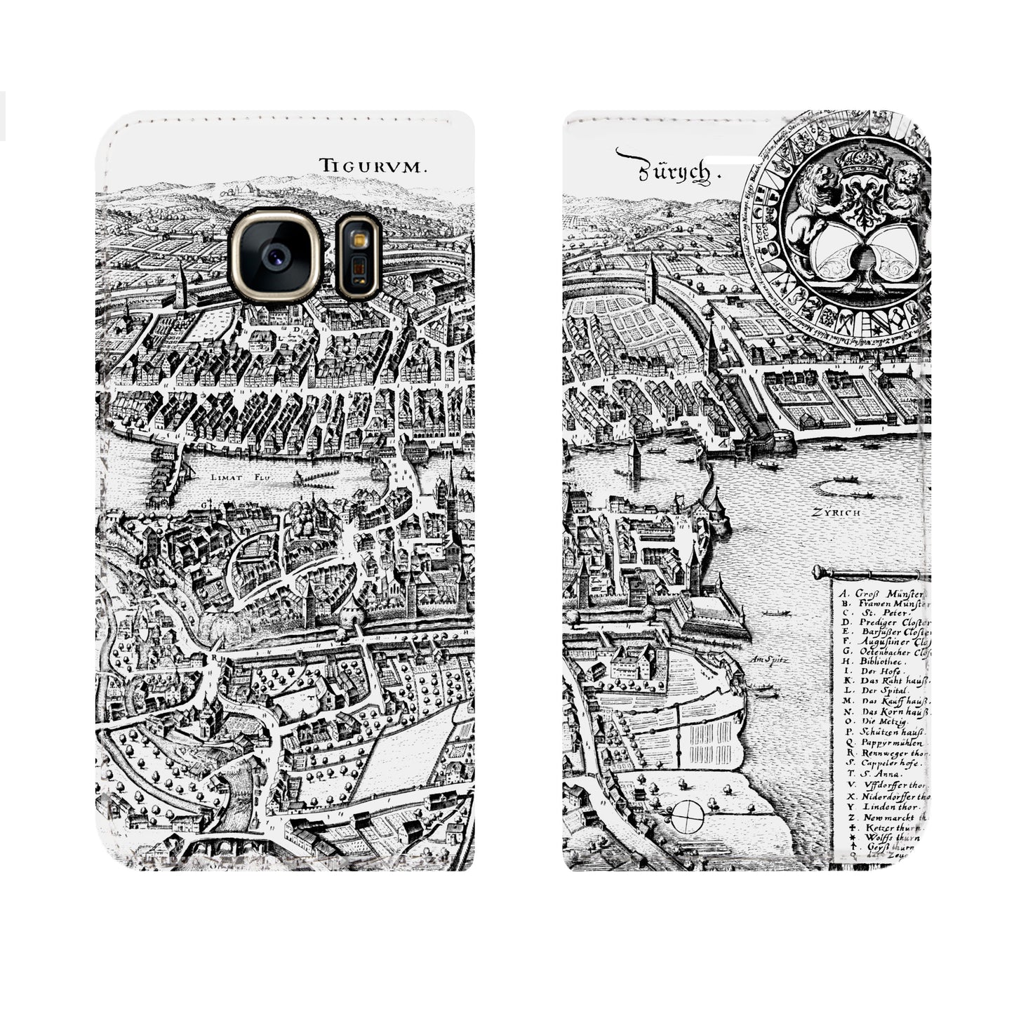 Zürich Merian Panorama für das Samsung Galaxy S7 Edge