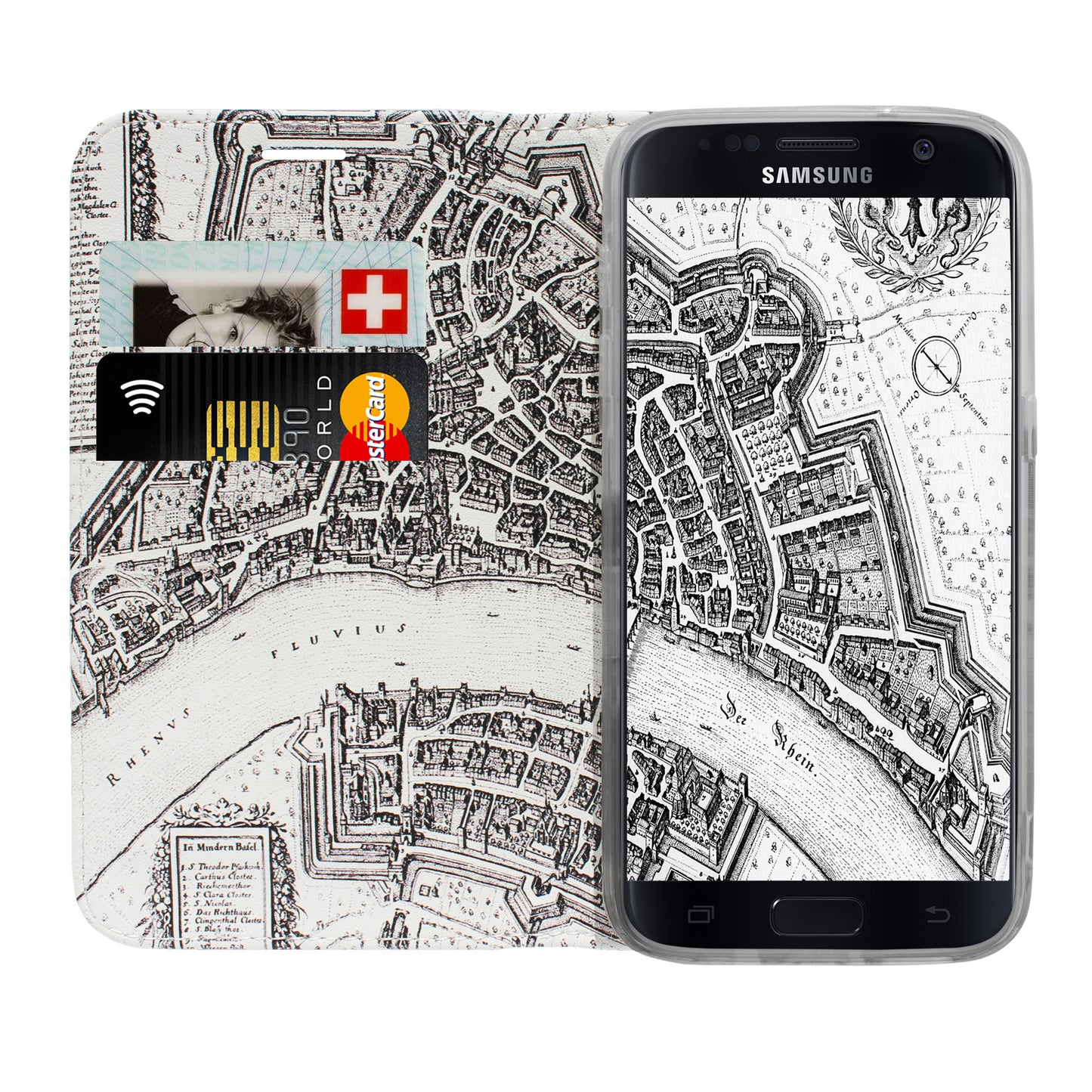 Baslerstab Weiss Panorama Case für das Samsung Galaxy S7 Edge