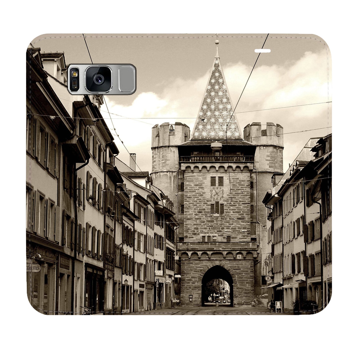 Basel City Spalentor Panorama Case für das Samsung Galaxy S8