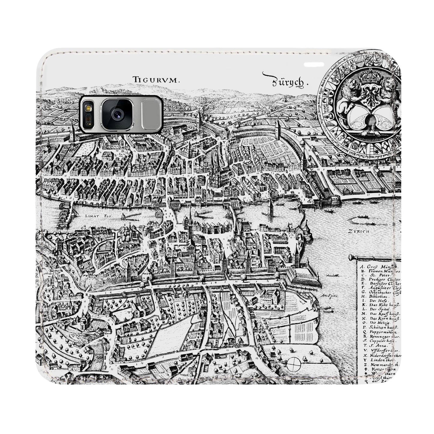 Zürich Merian Panorama Case für das Samsung Galaxy S8