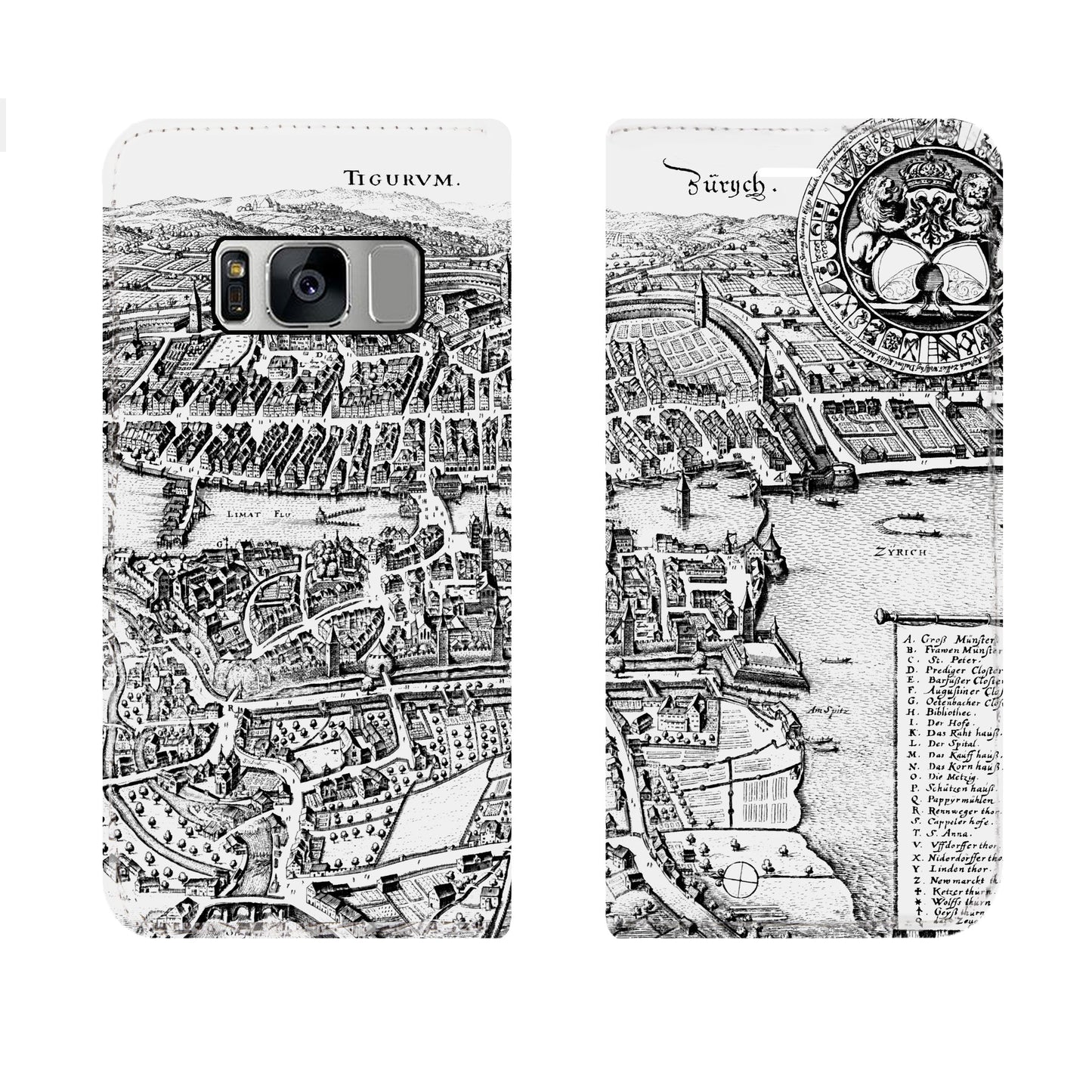 Zürich Merian Panorama Case für das Samsung Galaxy S8
