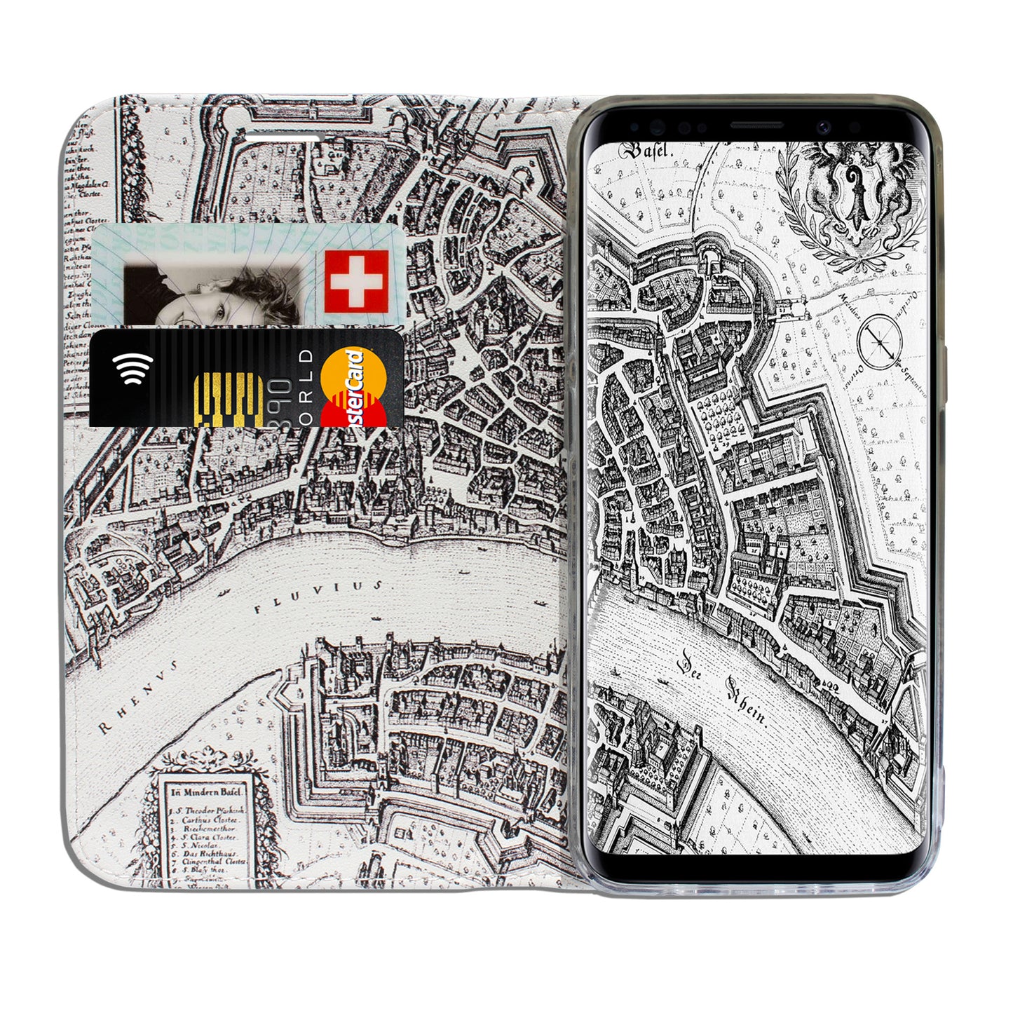 Basel City Spalentor Panorama Case für das Samsung Galaxy S9 Plus