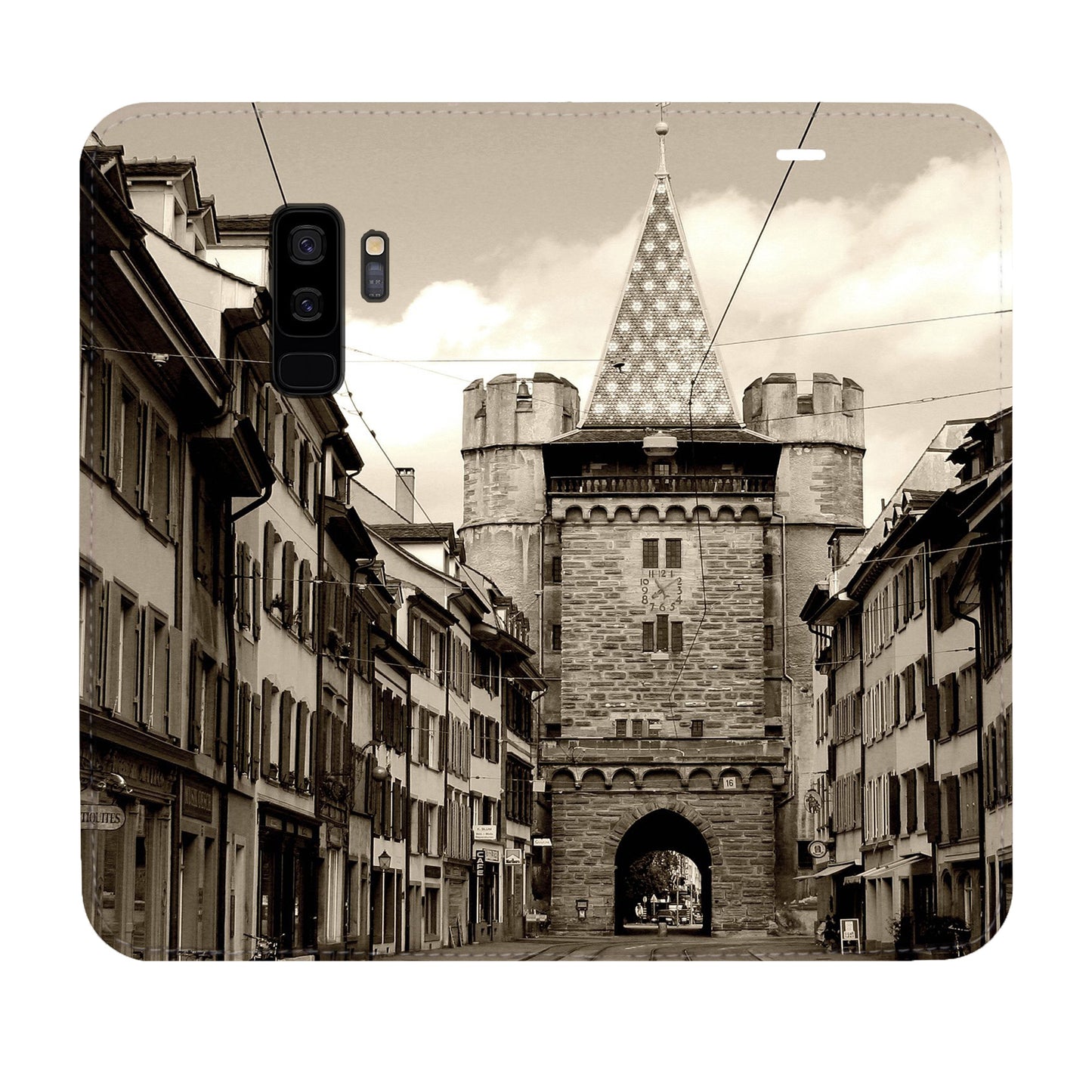 Basel City Spalentor Panorama Case für das Samsung Galaxy S9 Plus