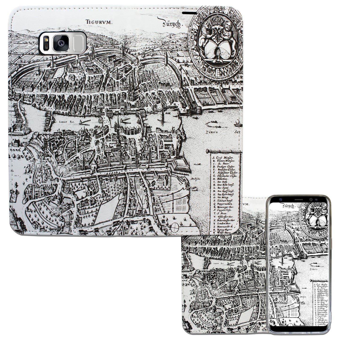Zürich Merian Panorama Case für das Samsung Galaxy S8