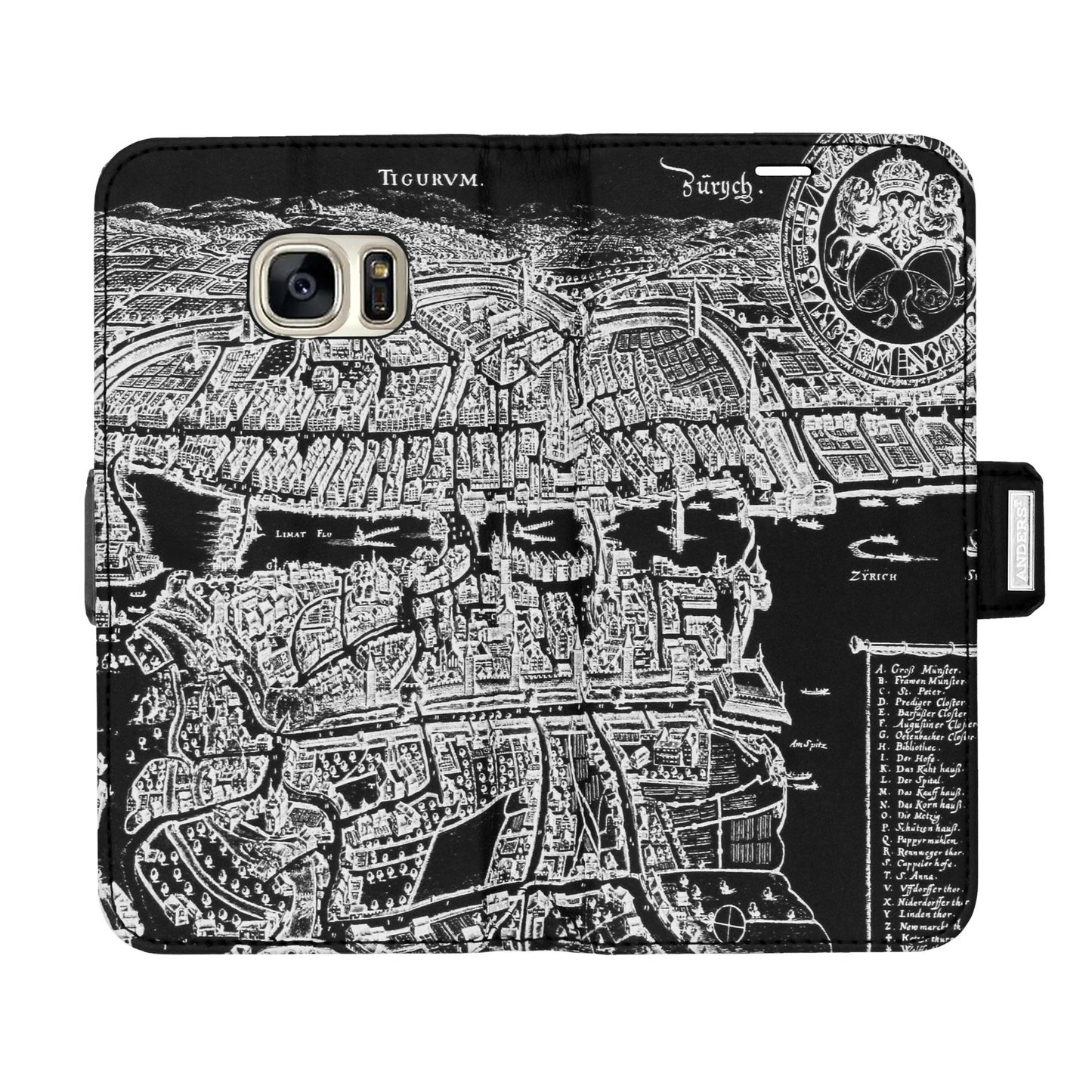Zürich Merian Negativ Victor Case für das Samsung Galaxy S7