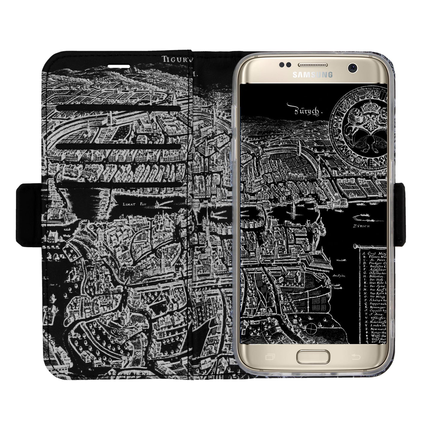 Zürich Merian Negativ Victor Case für das Samsung Galaxy S7