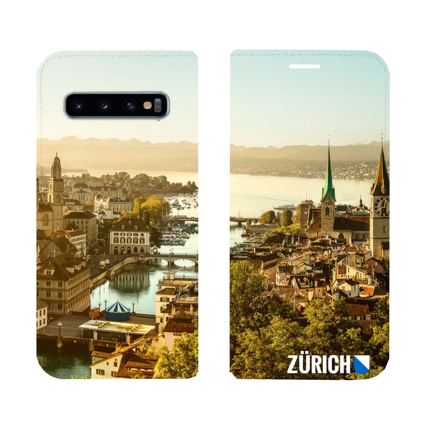 Zürich City von Oben Panorama Case für das Samsung Galaxy S10 Plus