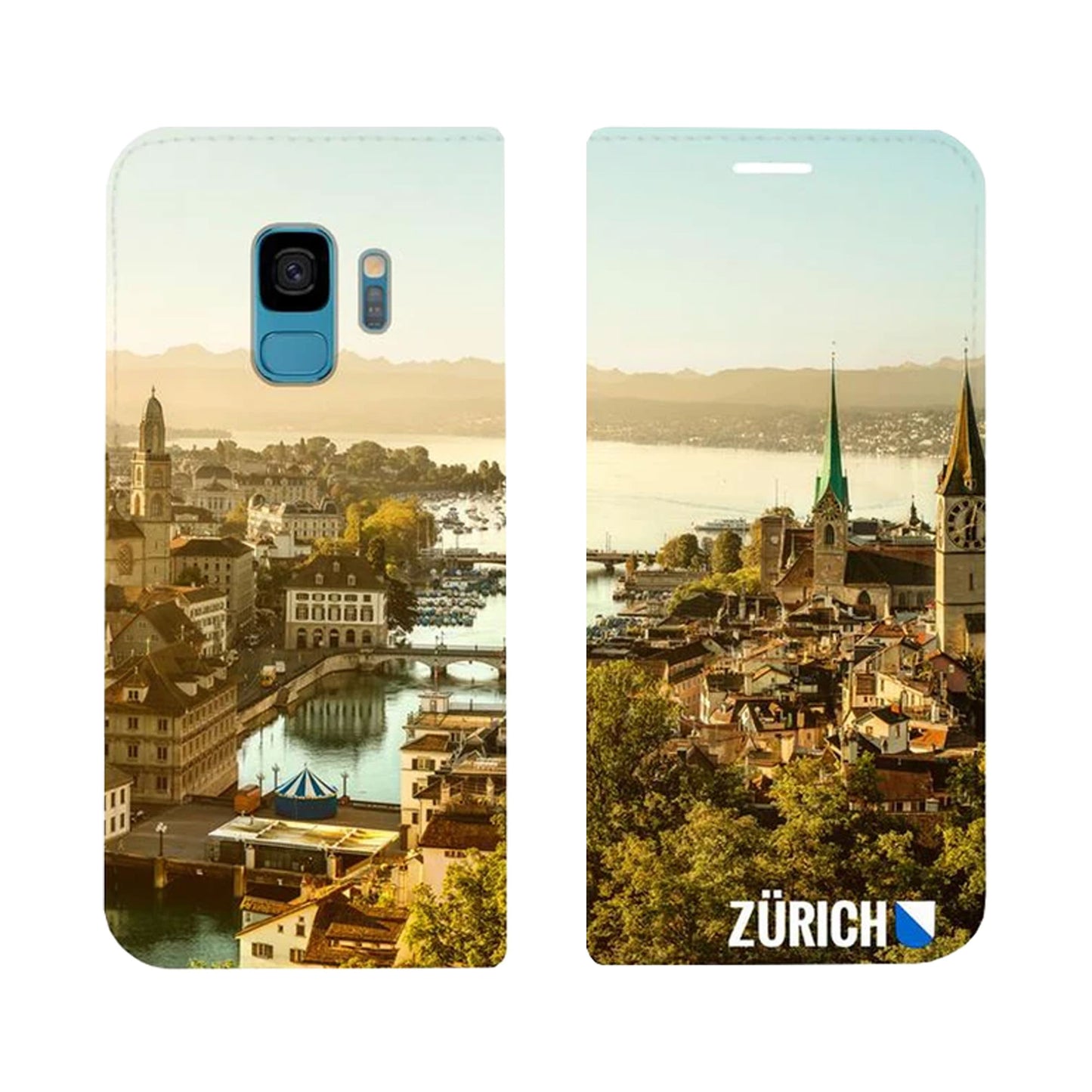 Zürich City von Oben Panorama Case für das Samsung Galaxy S9