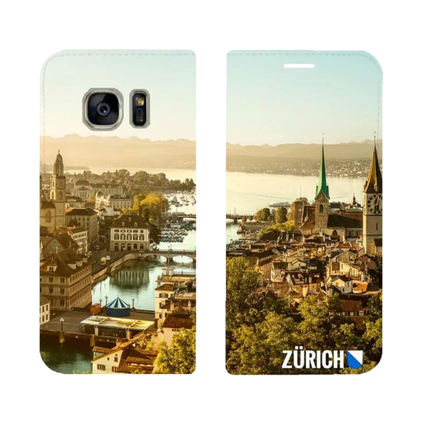 Zürich City von Oben Panorama für das Samsung Galaxy S7 Edge