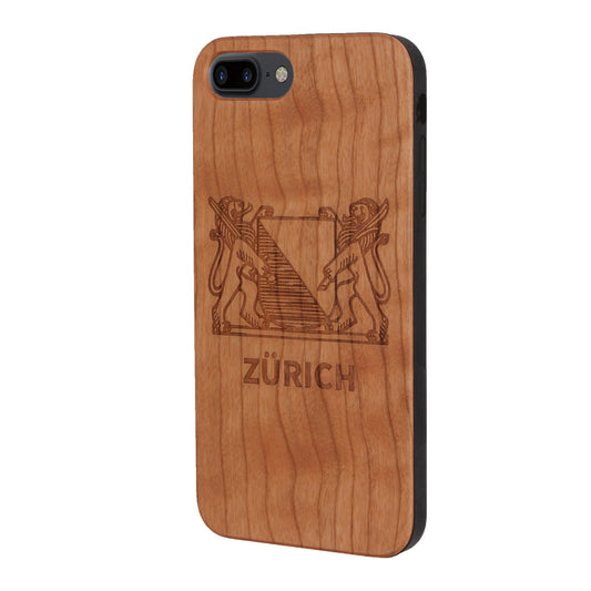 Zurich Coat of Arms Eden Case made with Cherry Wood for the iPhone 6/6S/7/8 Plus