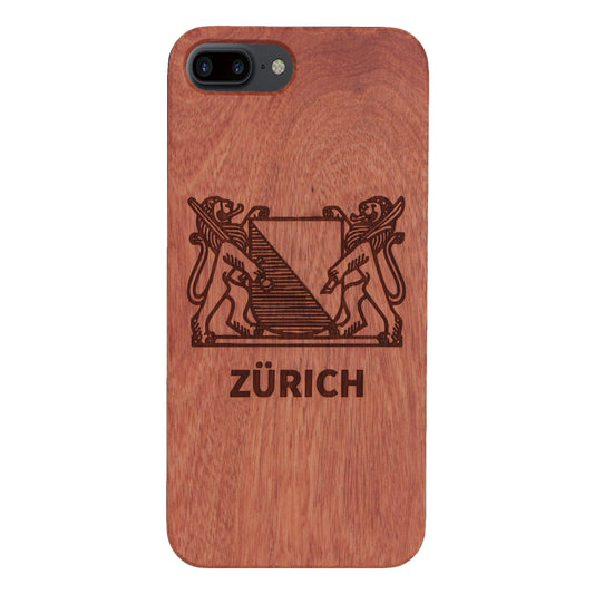 Zurich Coat of Arms Eden Case made with Rosewood for the iPhone 6/6S/7/8 Plus