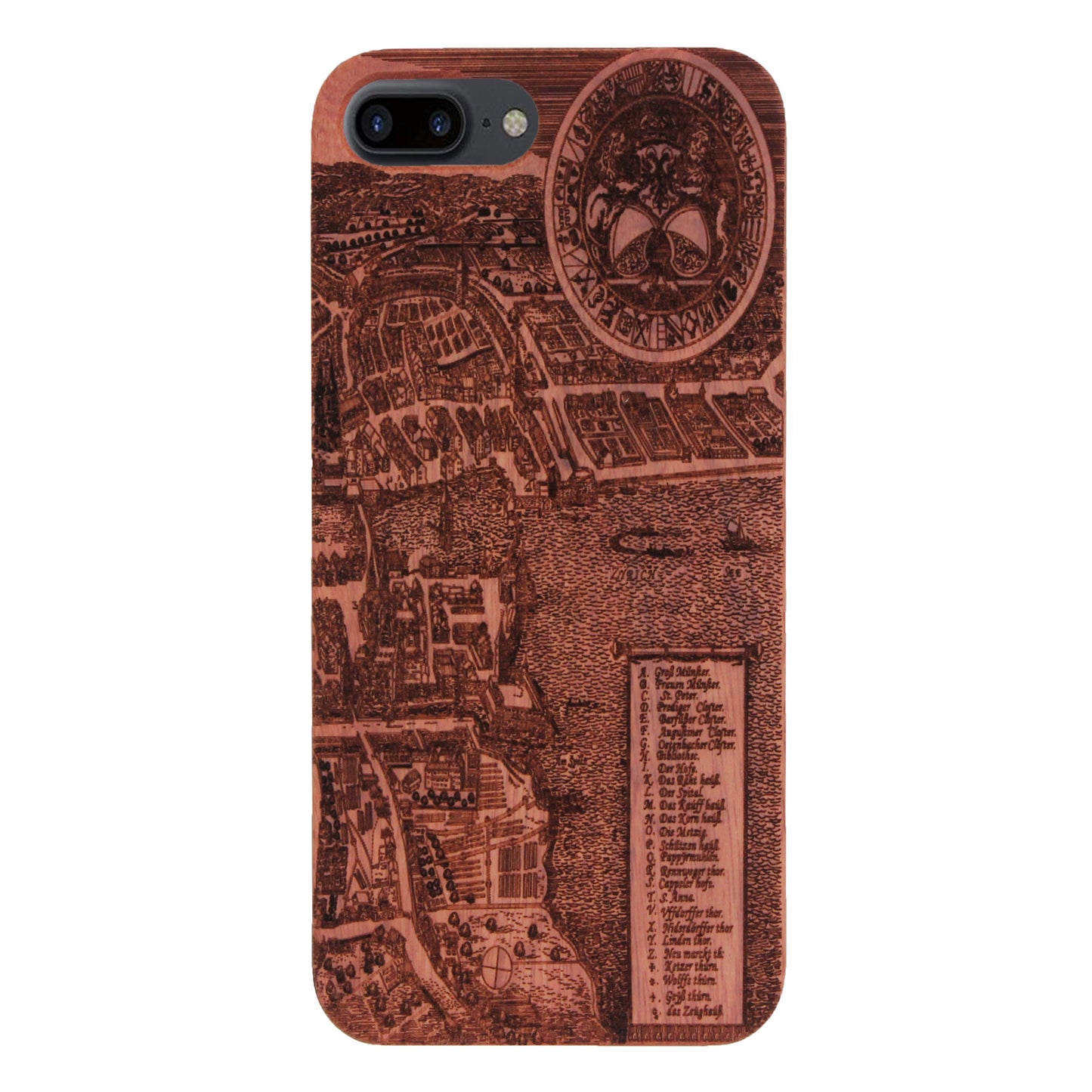 Zürich Merian Eden Case aus Rosenholz für das iPhone 6/6S/7/8 Plus
