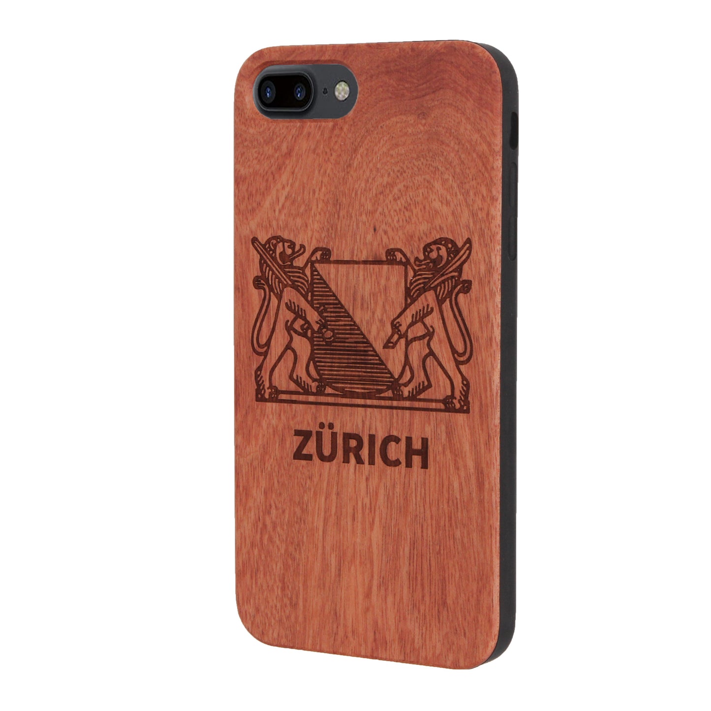 Zurich Coat of Arms Eden Case made with Rosewood for the iPhone 6/6S/7/8 Plus