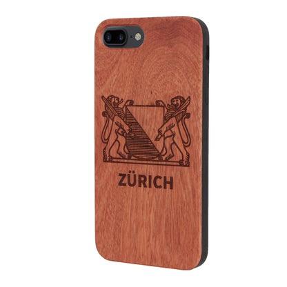 Zurich Coat of Arms Eden Case made with Rosewood for the iPhone 6/6S/7/8 Plus