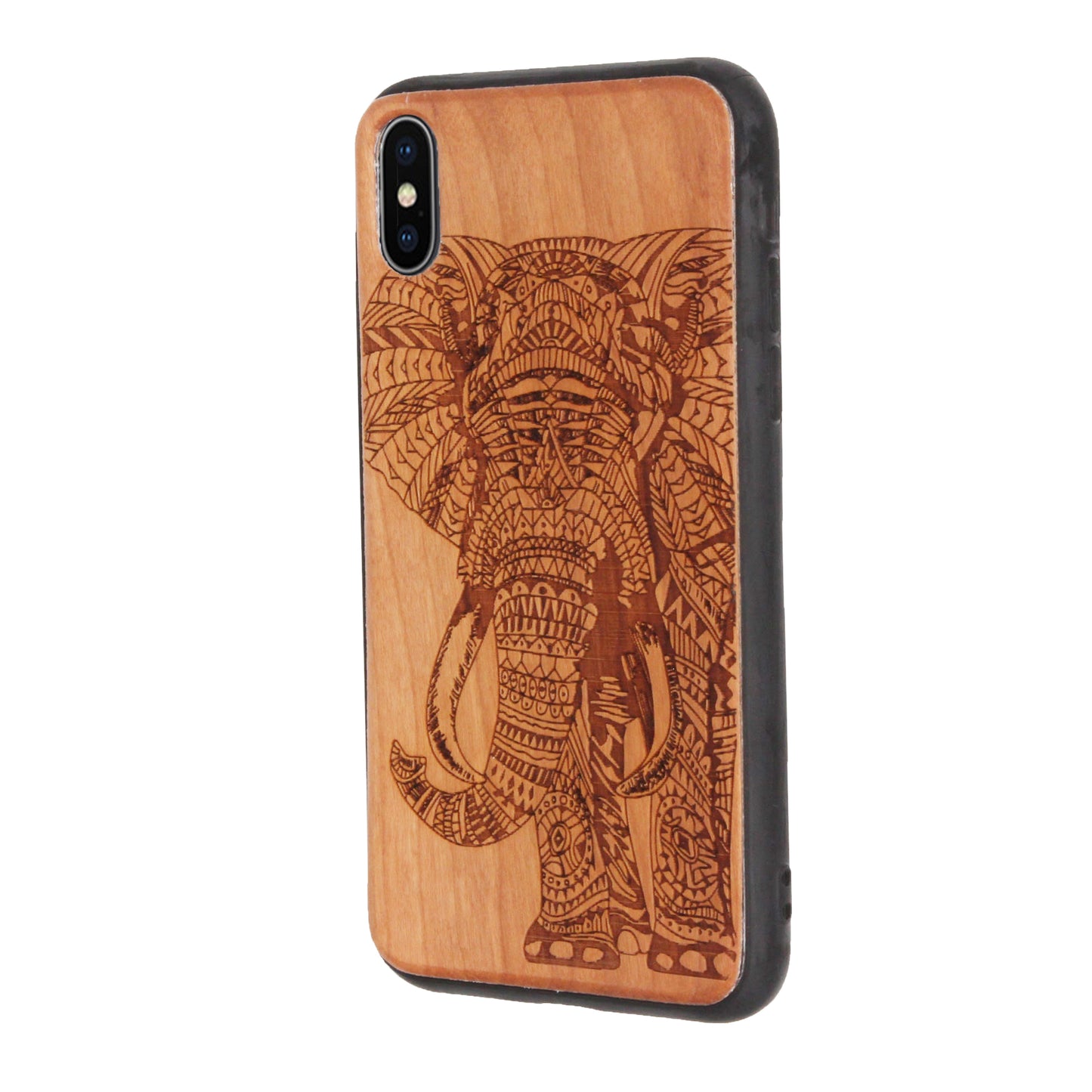 Elephant Eden Case made with Cherry Wood for the iPhone X / XS