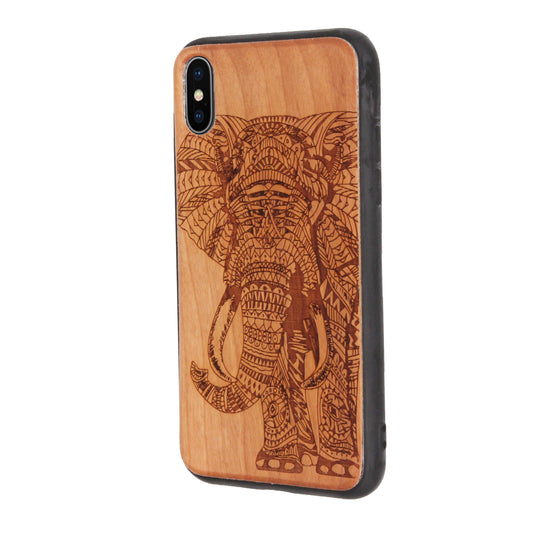 Elephant Eden Case made with Cherry Wood for the iPhone X / XS