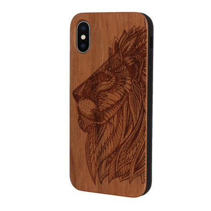 Lion Eden Case made with Cherry Wood for the iPhone XS Max
