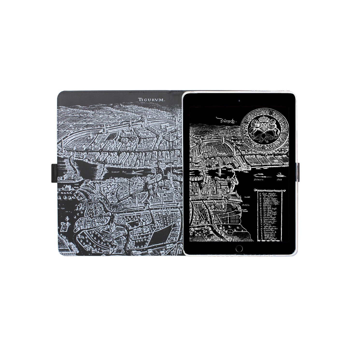 Zürich Merian Negativ Case für das iPad 9.7