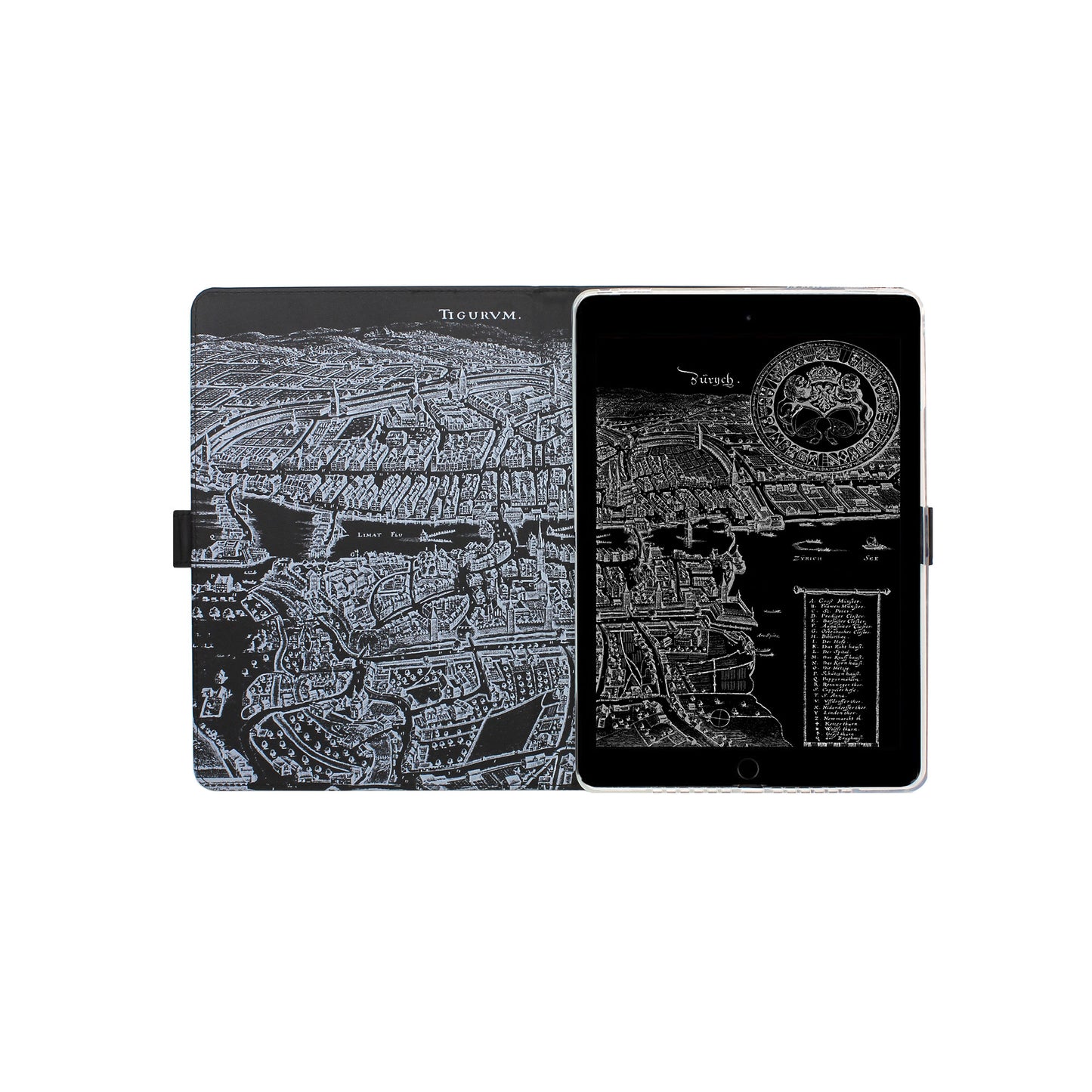 Zürich Merian Negativ Case für das iPad Mini 1/2/3/4/5