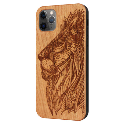 Löwen Eden Case aus Kirschholz für das iPhone 11 Pro