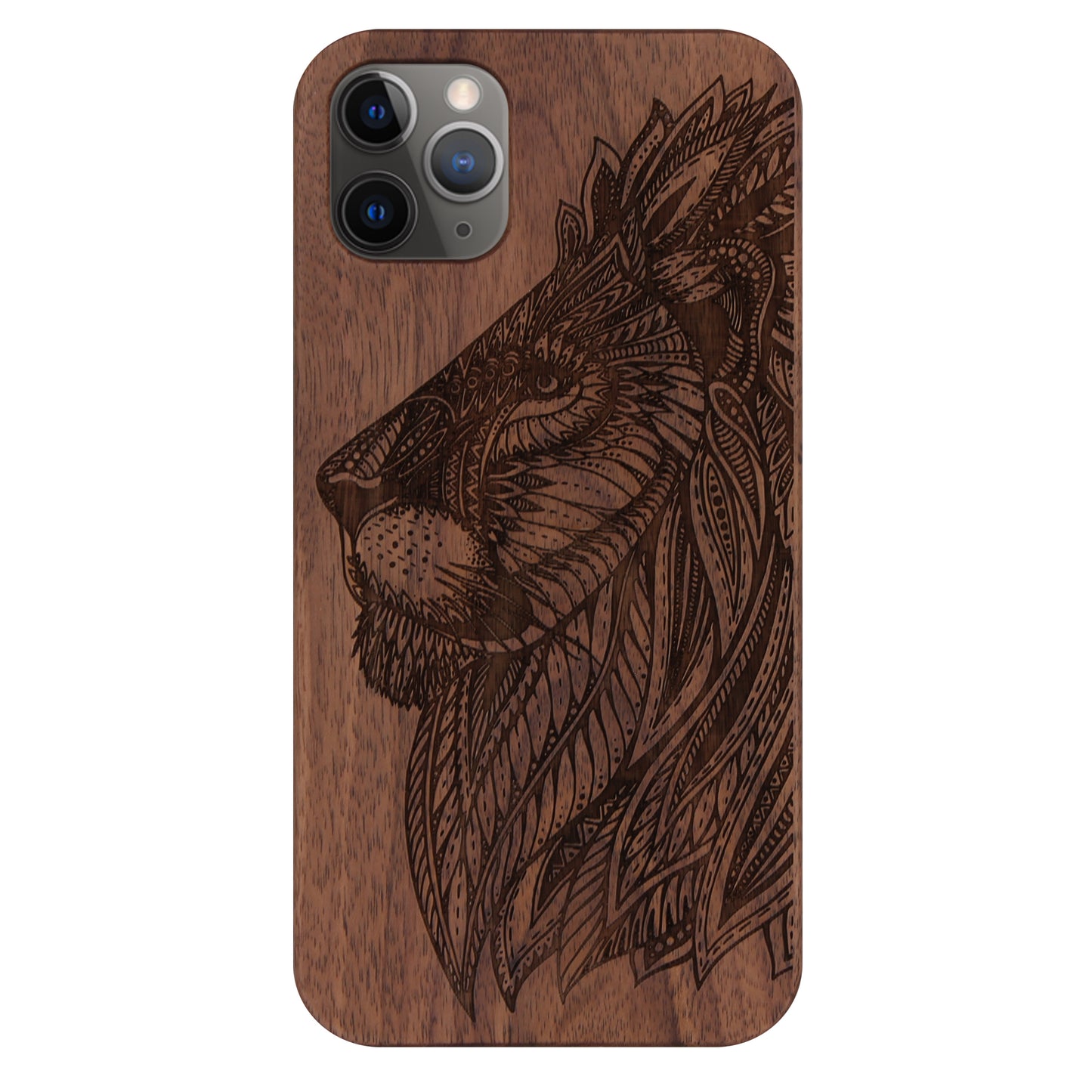 Löwen Eden Case aus Nussholz für das iPhone 11 Pro