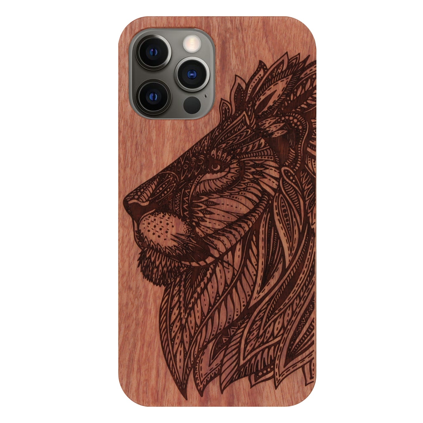 Löwen Eden Case aus Rosenholz für das iPhone 12 Pro Max