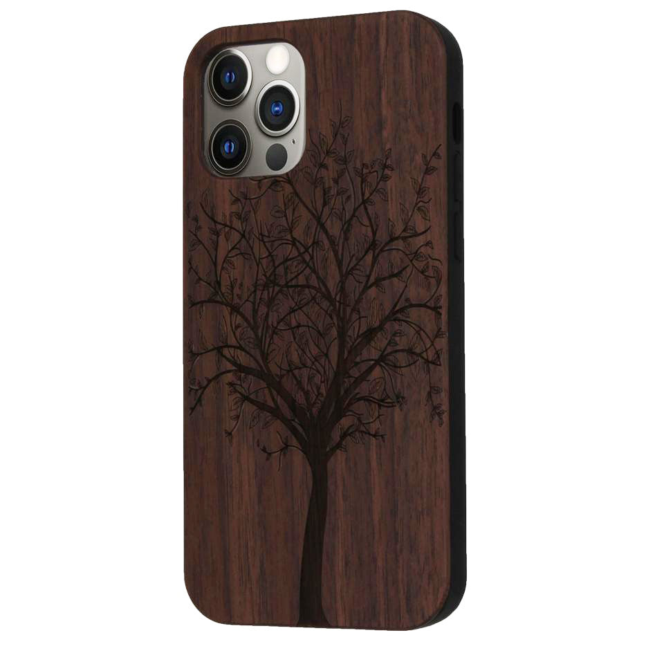 Lebensbaum Case aus Nussholz für das iPhone 12 Pro Max
