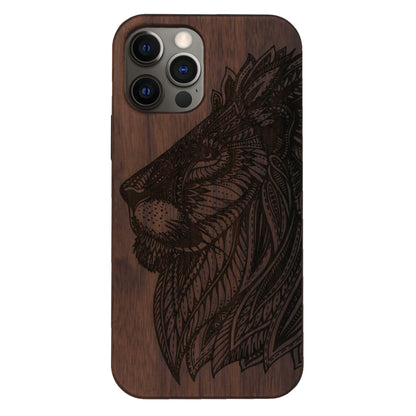 Löwen Eden Case aus Nussholz für das iPhone 12 Pro Max