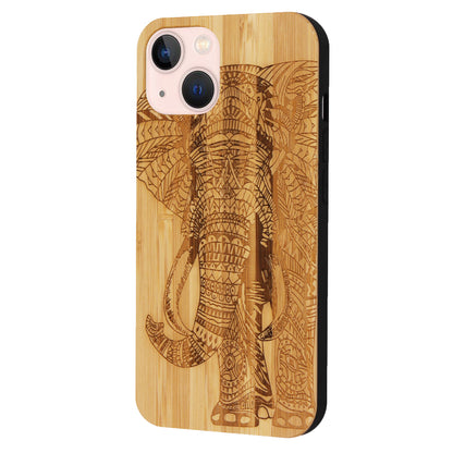 Elephant Eden Case made with Bamboo for the iPhone 13 Mini