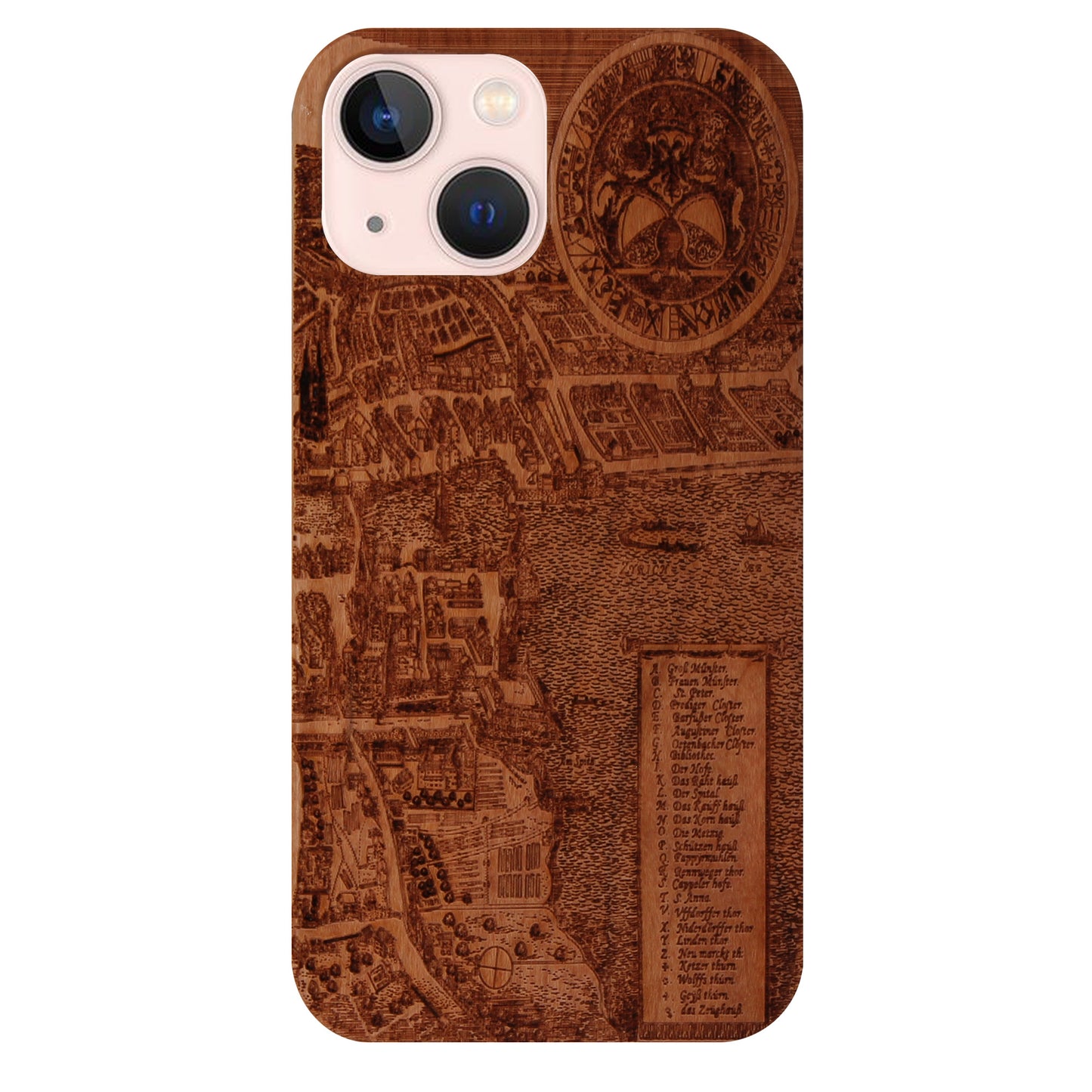 Zürich Merian Eden Case aus Kirschholz für das iPhone 13 Mini
