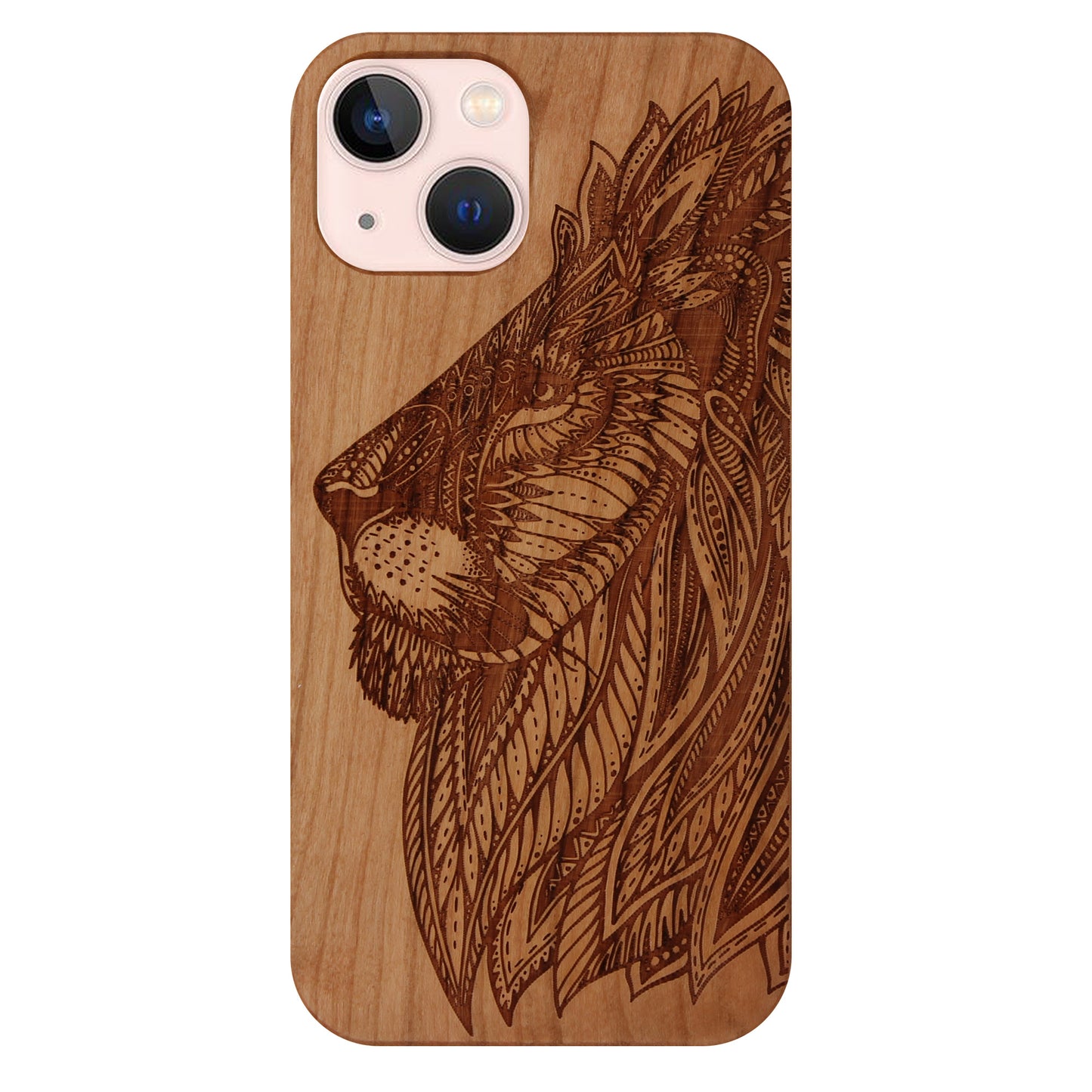 Lion Eden Case made with Cherry Wood for the iPhone 13/14
