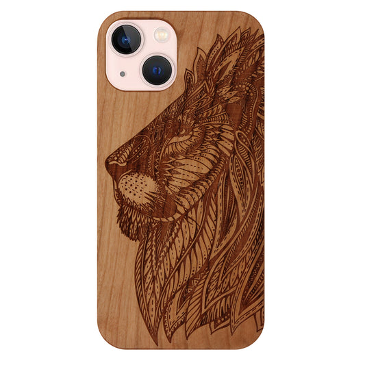 Lion Eden Case made with Cherry Wood for the iPhone 13 Mini