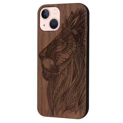 Lion Eden Case made with Walnut Wood for the iPhone 13 Mini