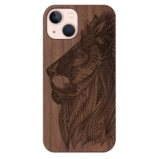 Lion Eden Case made with Walnut Wood for iPhone 15 with MagSafe