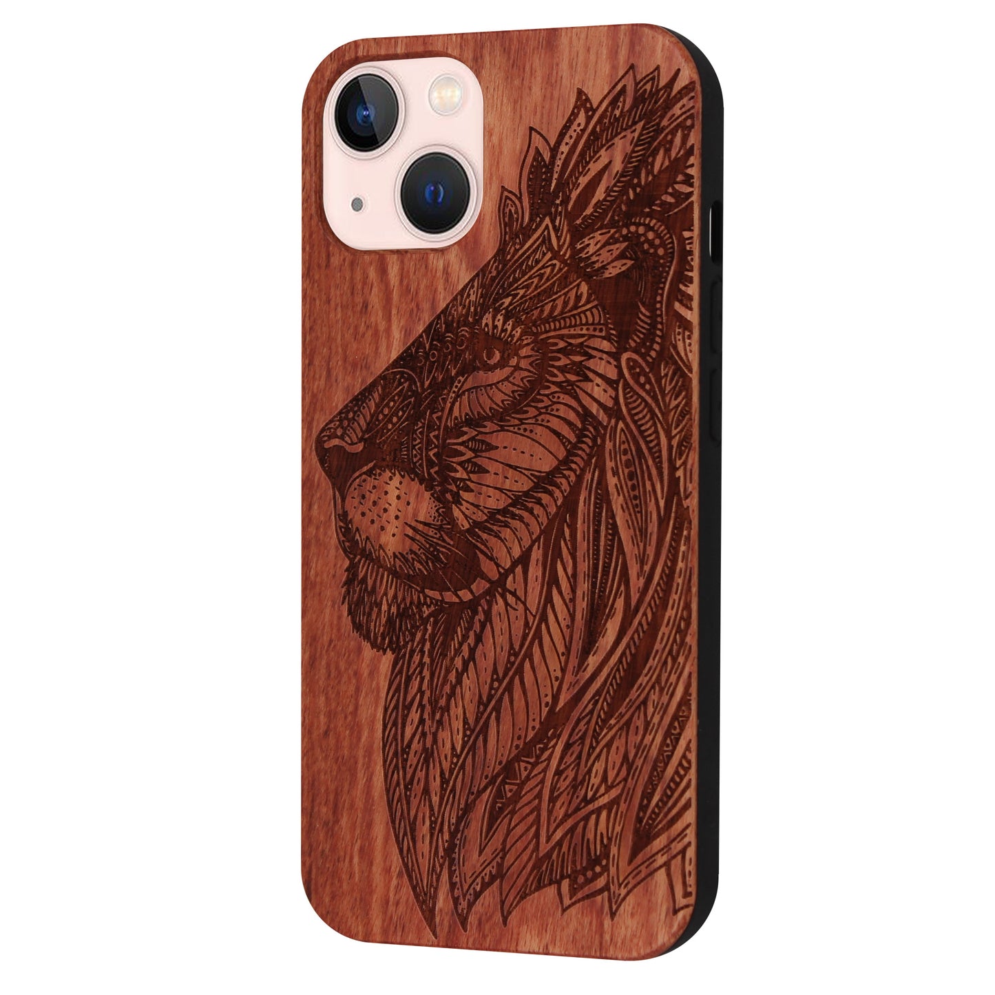 Löwen Eden Case aus Rosenholz für das iPhone 13/14