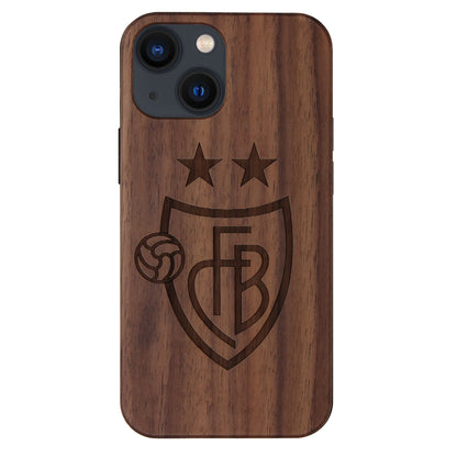 FC Basel Eden Case made with Walnut Wood for the iPhone 13 Mini