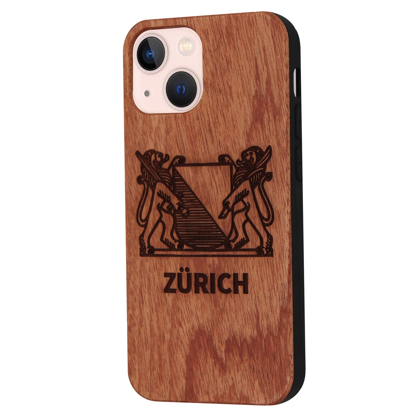 Zürich Wappen Eden Case aus Rosenholz für das iPhone 13 Mini