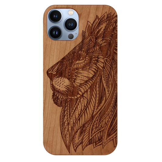 Lion Eden Case made with Cherry Wood for the iPhone 13 Pro Max