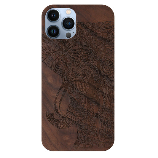 Elephant Eden Case made with Walnut Wood for the iPhone 13 Pro Max