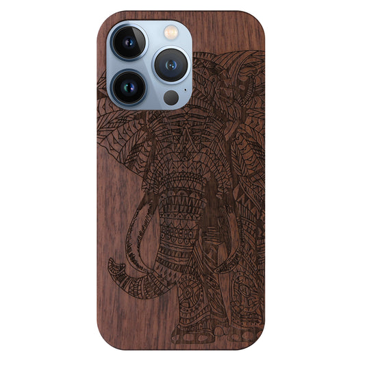 Elephant Eden Case made with Walnut Wood for the iPhone 13 Pro