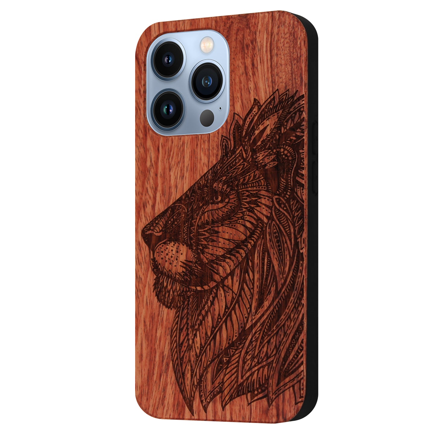 Lion Eden Case made with Rose Wood for the iPhone 13 Pro
