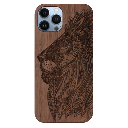 Lion Eden Case made with Walnut Wood for the iPhone 13 Pro Max
