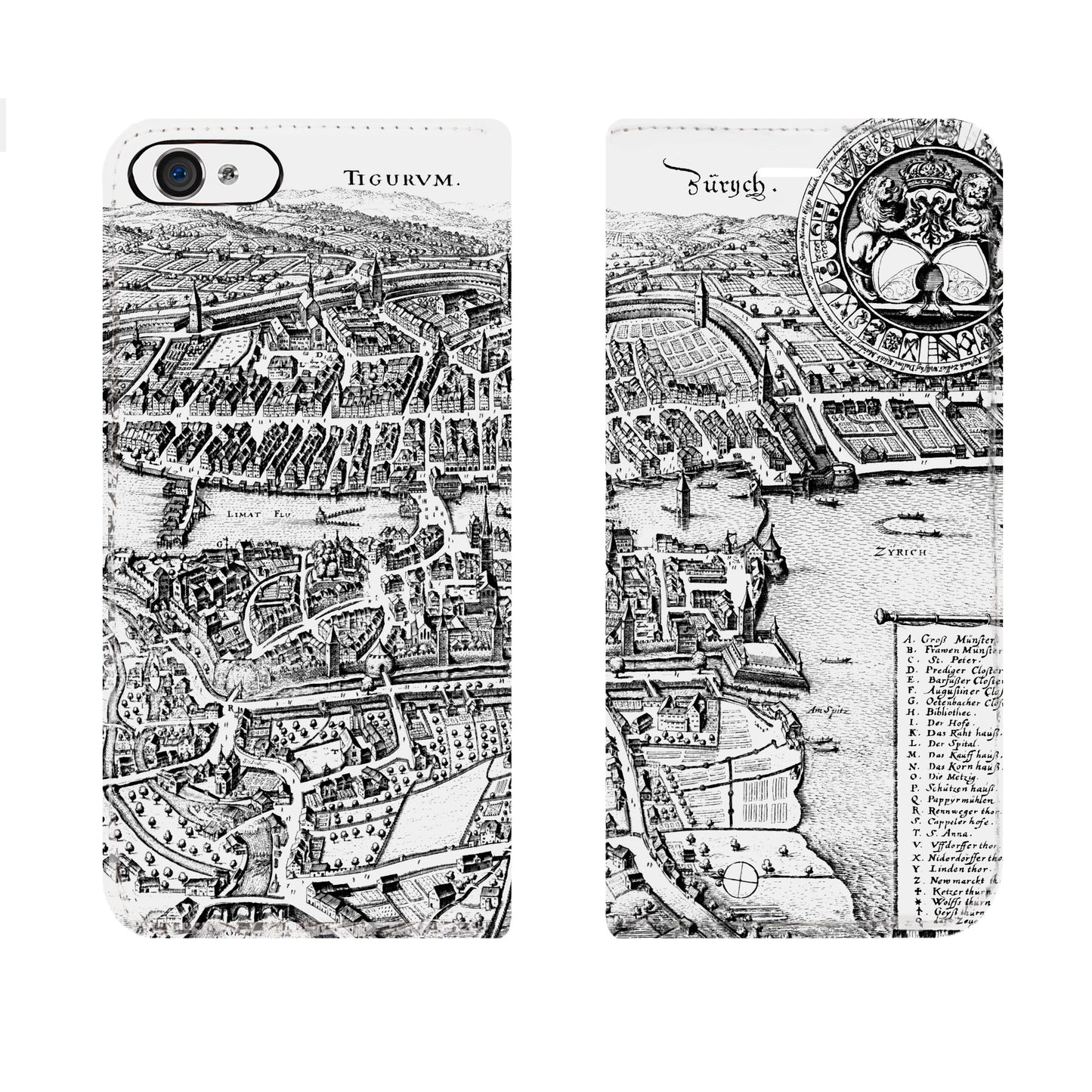 Zürich Merian Panorama Case für das iPhone 5/5S/SE 2016